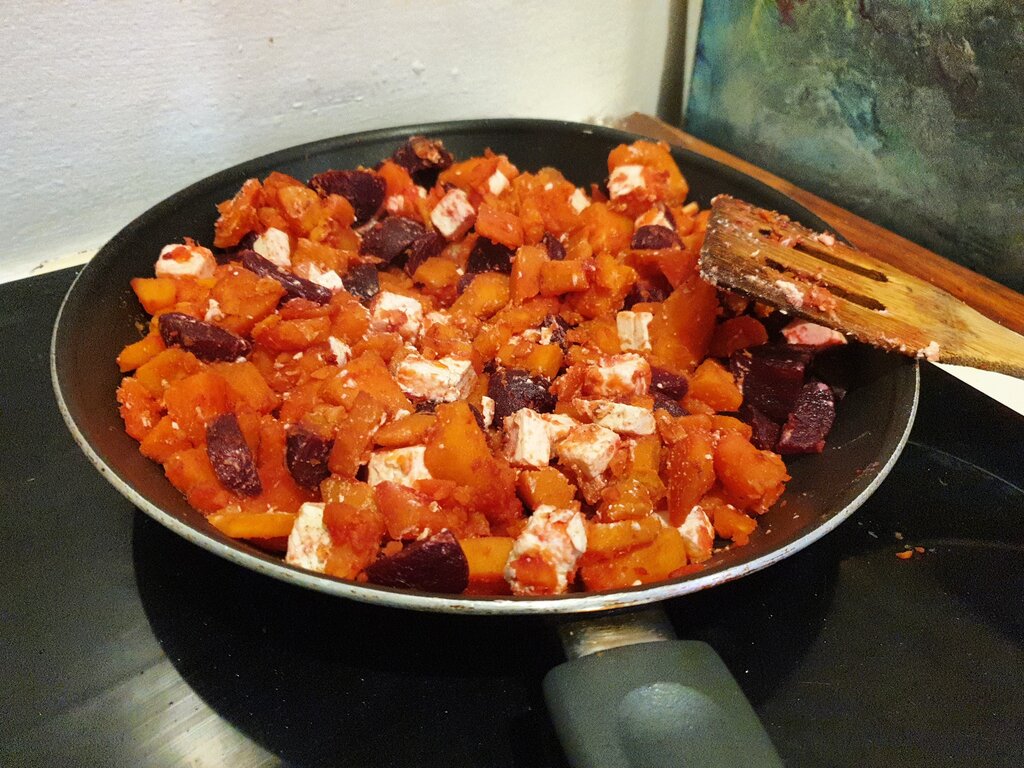 Lecker: Süßkartoffel und Feta