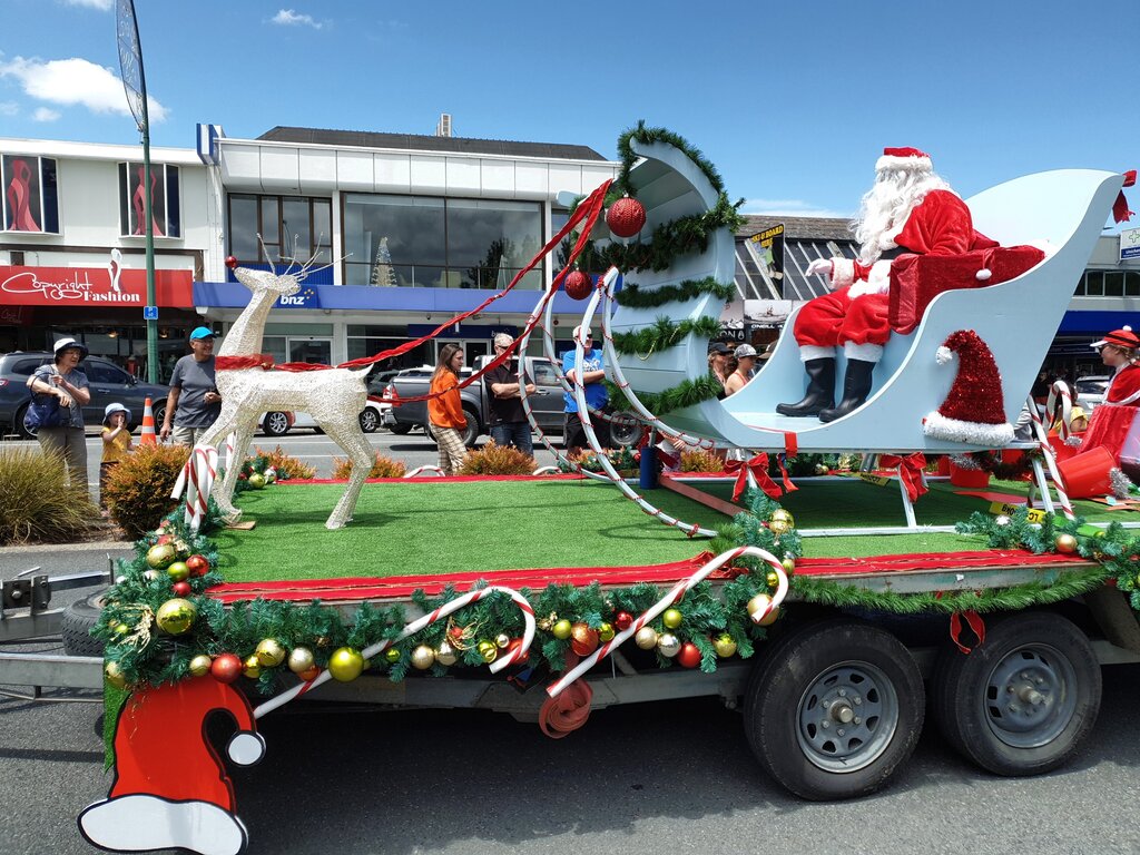 In Taupo auf einer Weihnachtsparade bin ich ihm nochmal über den Weg gelaufen.