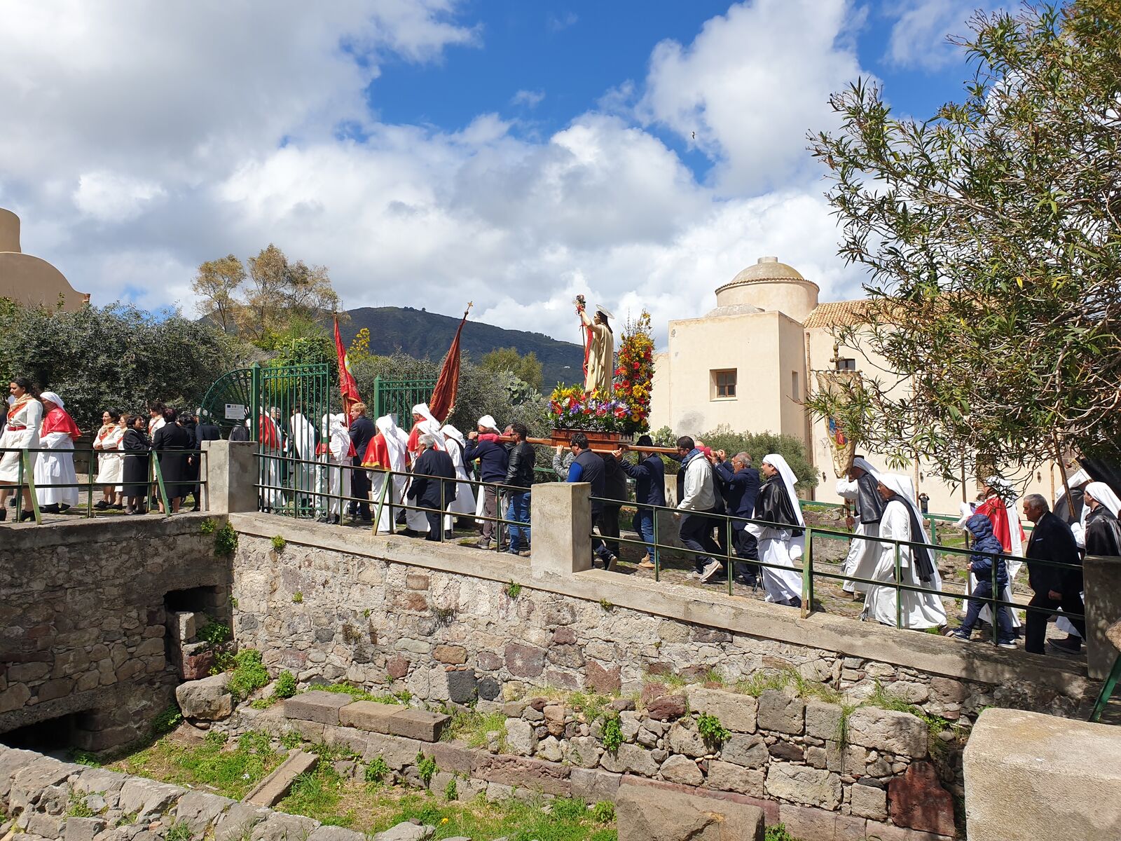 Easter procession to church