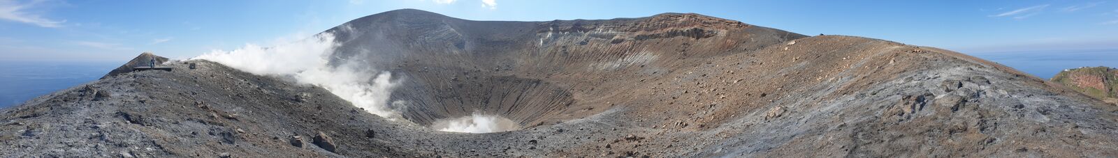 Panorama of the crater of Vulcano
