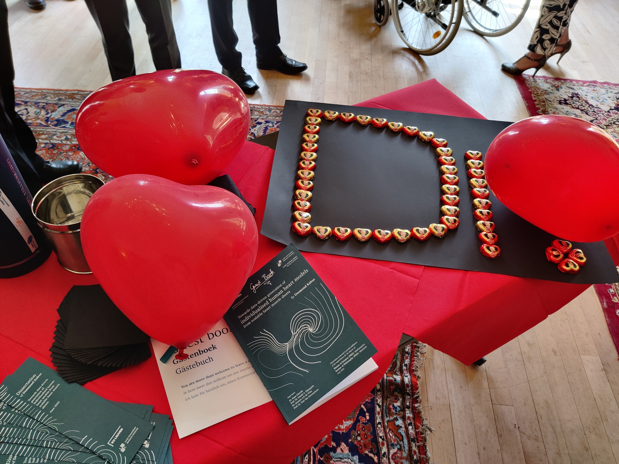 Ich bekam 55 Marzipanherzen, die Anzahl der Monate seit Beginn meiner Promotion.