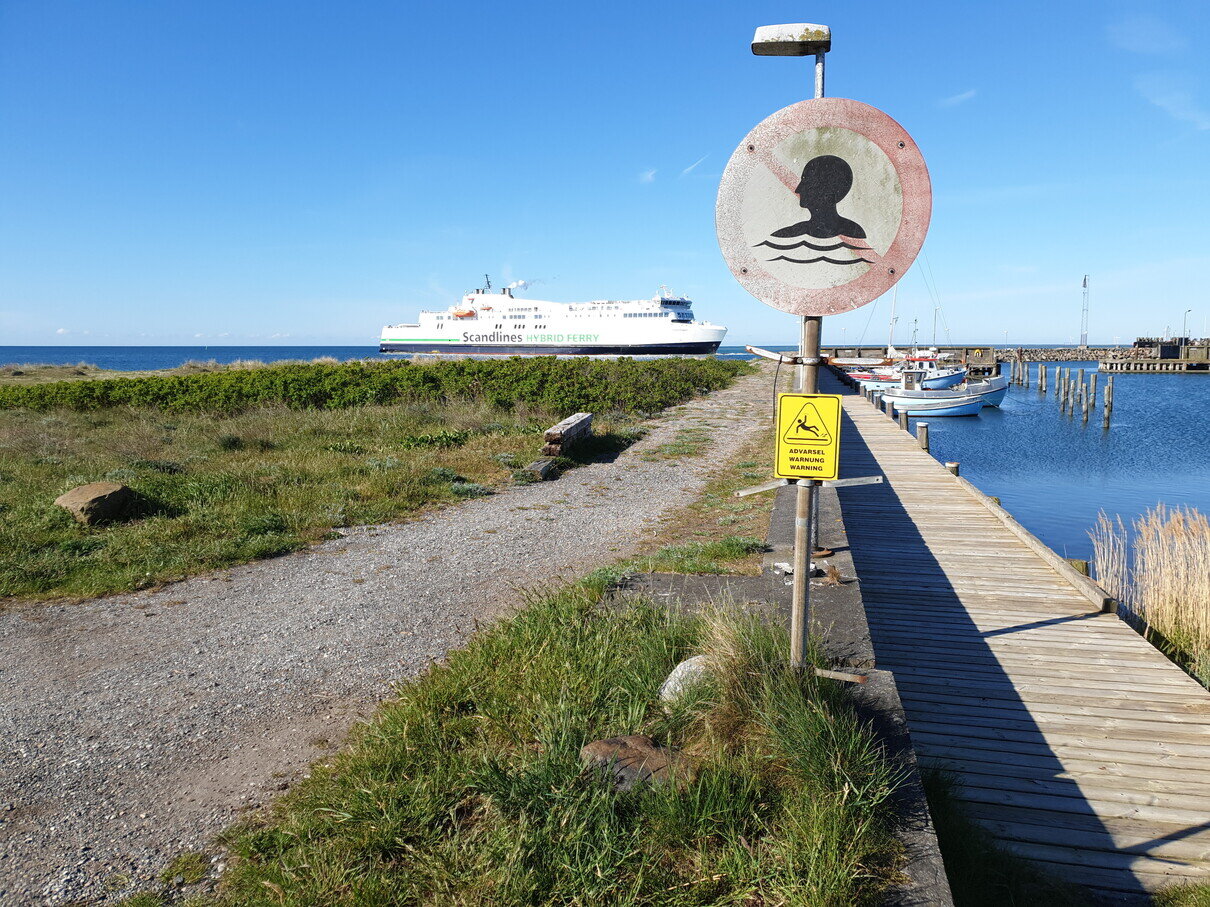 Raues Skandinavien: Schwimmen verboten im Gedser Fischereihafen