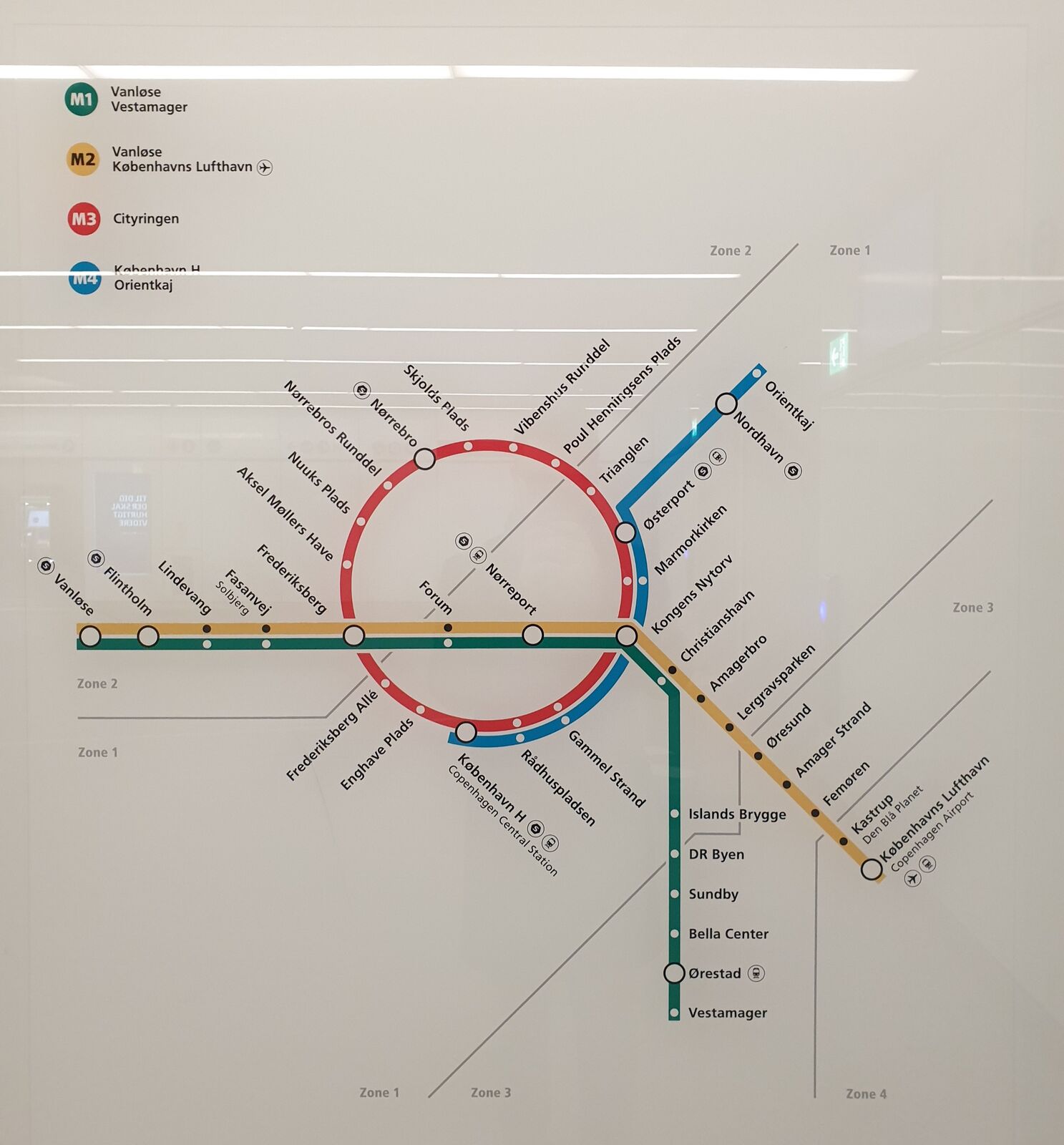 Karte der komplett automatischen, zuverlässigen Metro